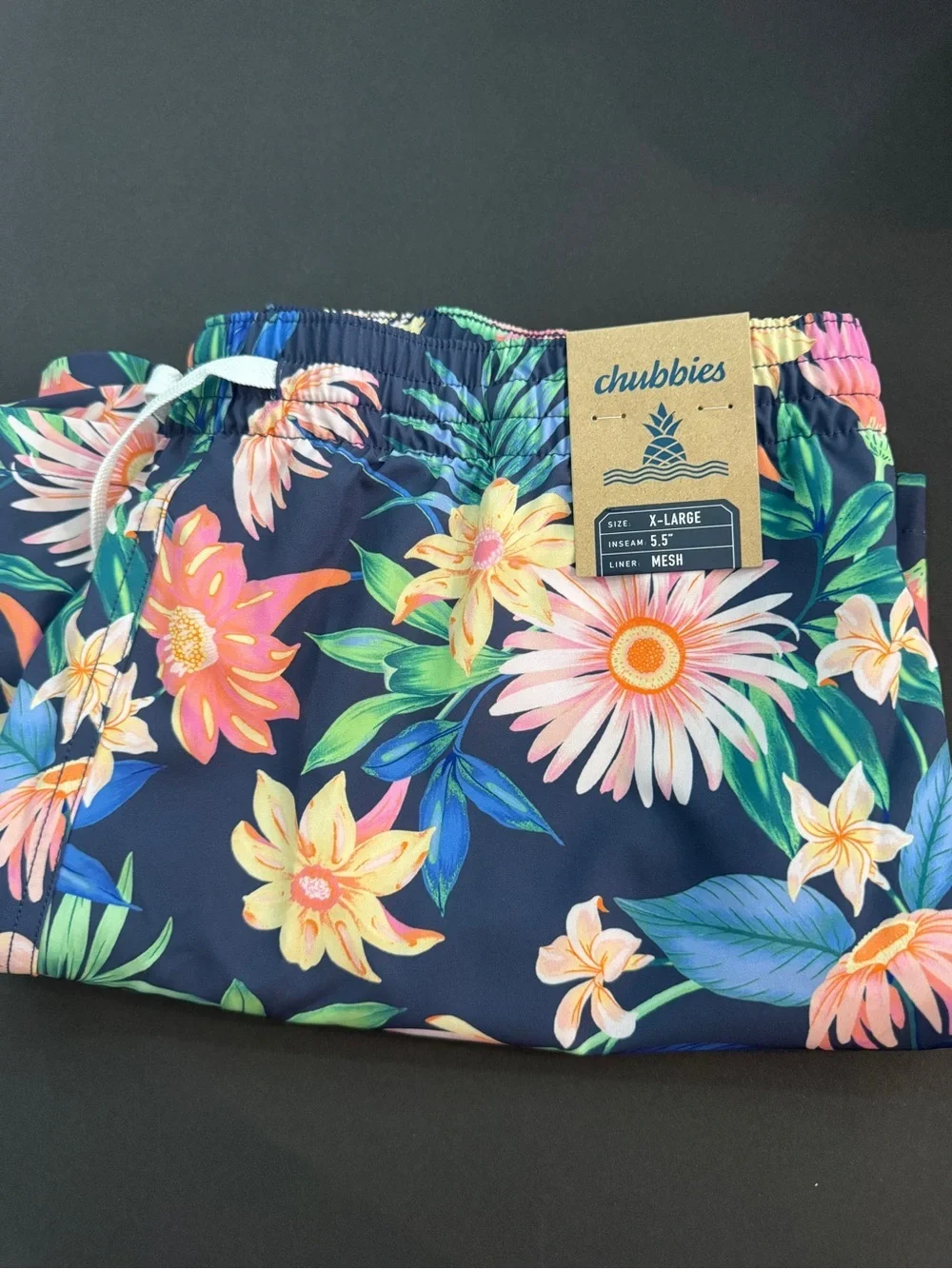NWT chubbies Classic Swim Trunk The Big Bloomers Sz XL